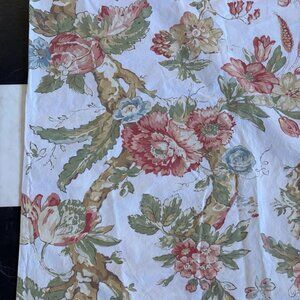 Pottery Barn Katherine Pink Ivory Tulip Peony Rose Duvet Cover Queen Cotton